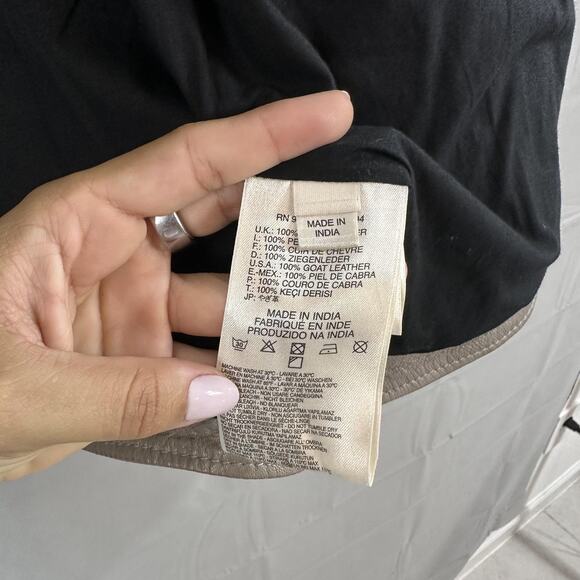 Vintage Y2k Diesel Co Leather Jacket Men Large Goat Moto Racer Biker Gray Zip - Picture 12 of 16